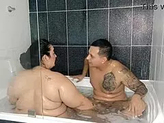 great bath i had with this whore stepmom while stepdad was out - part 1