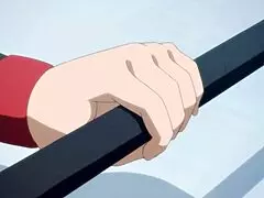 The retro japanese blue film features teemomo ver 3.0 with sakura ryona wrestling