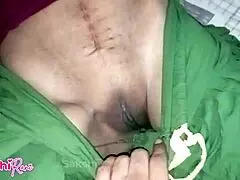 Indian stepbrother sucks milky boobs