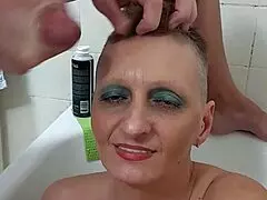 germqn milf sandra cum on her face cumshot