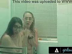 Does this futuristic milf take the nerdy girl's virginity?