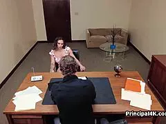 Latina Housewife Hammered From Behind By Horny Principal In Office Deepthroat