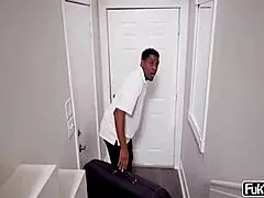 marica chanelle relaxes with anal massage and blowjob, getting a big cumshot in her ass