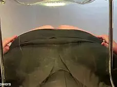 Big ass bbw rides clear chair suggestively