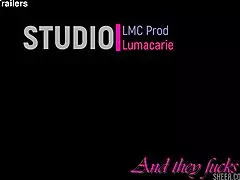 White Lumacarie and the Kingsmen gangbang with double penetration and cumshots