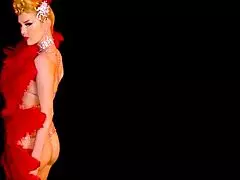 skinny big boobed blonde milf miranda shines in burlesque costume