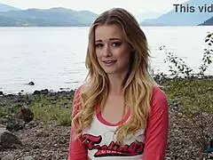 Hey, Check Out This Petite Blonde Milf From Canada Going Nude Outdoor For Playboy