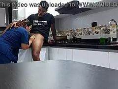 I CONVINCE THE EMPLOYEE TO FUCK IN THE KITCHEN PART 1