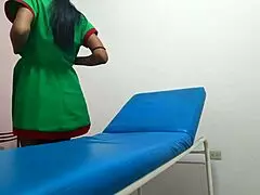 I'm dressed as a goblin woman in the massage parlor waiting for boyfriend's sex