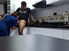 I CONVINCE THE EMPLOYEE TO FUCK IN THE KITCHEN PART 1