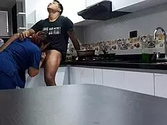 I CONVINCE THE EMPLOYEE TO FUCK IN THE KITCHEN PART 1