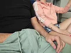 stepdad jerks off next to his best friend's daughter