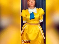 does this stunning redhead penny pax pleasure herself with a dildo in role-play?