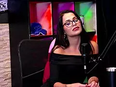 Latina Brunette Teases In Gangbang Scene With Black Top. She Comments On Medicine Use During Interracial Action.