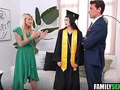 Cuckold step mom watches step dad fucking step daughter.