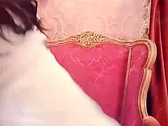 The blue satin fabric is the highlight of this asian solo webcam video from japan