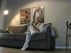 Watch This Busty MILF Take Off Her Panties While Reading on the Couch?