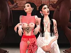 sims 4 porn těhotná milfka kate ina a chunga sdílejí čuráky 😏