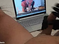 Preview Milf Handjob Jerks Big Cock Until Cum on Gloves POV