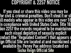 Tasha Reign Licks Wet Pussy in Lesbian Lingerie Scene