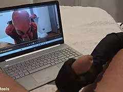 Preview Milf Handjob Jerks Big Cock Until Cum on Gloves POV