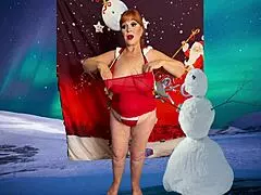 granny carmen claus gets fucked to a creampie as santas favorite love toy