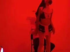 Scruffy guy invites you to exclusive catwalk for sexy lingerie dance 😏