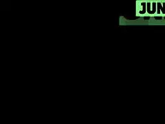 Milf explores anal with her friend in the sauna, moaning loudly.