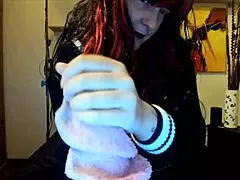 the dirty socks get worshiped in her mouth