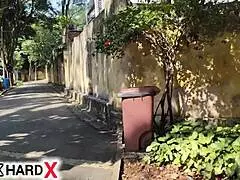 She turned 18 and called her friend to take her virginity in the woods