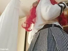 Lift Mini Skirt Expose Ass!