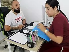 woman reaches a hot deal with her boss for salary raise and better position