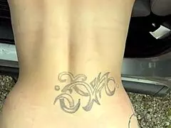 Big booty hooker rides customer reverse cowgirl, takes cum in mouth