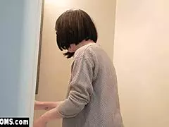 Desperate milf stepmom masturbates while fingering her trimmed pussy