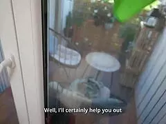 cleaning with hot stepmother ended with hard work in her tight space and huge mess