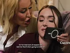 Busty Nanny Disciplines Bratty Girl with Sex!