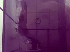 Stepmom bathroom sex: big tits, huge ass, monster cock action