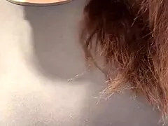 stepmother caresses her milky tits until she orgasms.