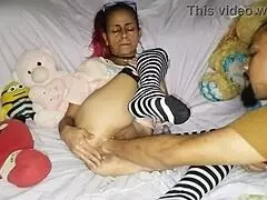 Helping milf insert my hand into her pussy