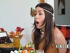 Family Thanksgiving Spanks with Turkey Pranks