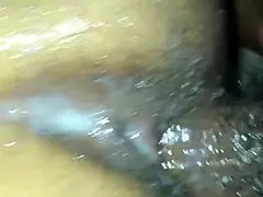 Bbc teases her creamy pussy intensely.