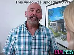 stepdad teaches teen about condom but she fucks him raw anyway