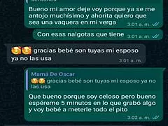 Con la jefa de mi amigo Oscar, doña Mary me da unas mamadas y le grabo el culo