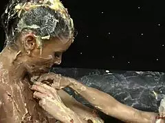 Busty Hottie Licks Brunette Friend