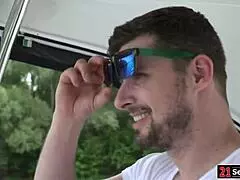 small tits russian babe getting ass fucked in a yacht