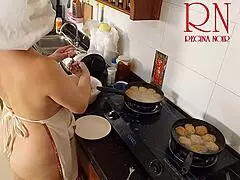 nudist housewife regina noir cooks at the kitchen naked maid naked housewife full video