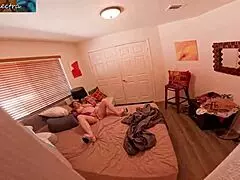 caught peeping stepmom lets you masturbate with her and cum in her pussy
