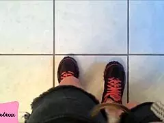 stay at my feet, feeling submissive while i piss as your toilet goddess