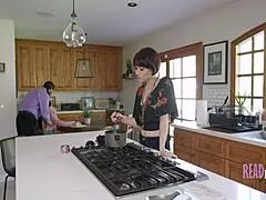 Why cook while taking my dick? Study with my cock in your mouth, stepfamily?