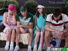 pickleball turns into step family foursome 😈